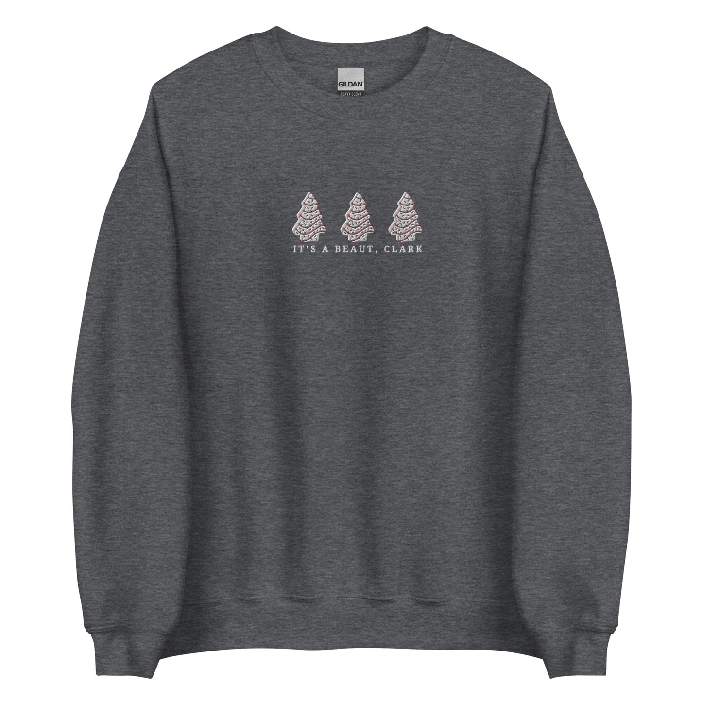 Embroidered Christmas Tree Snack Cake It's A Beaut Sweatshirt