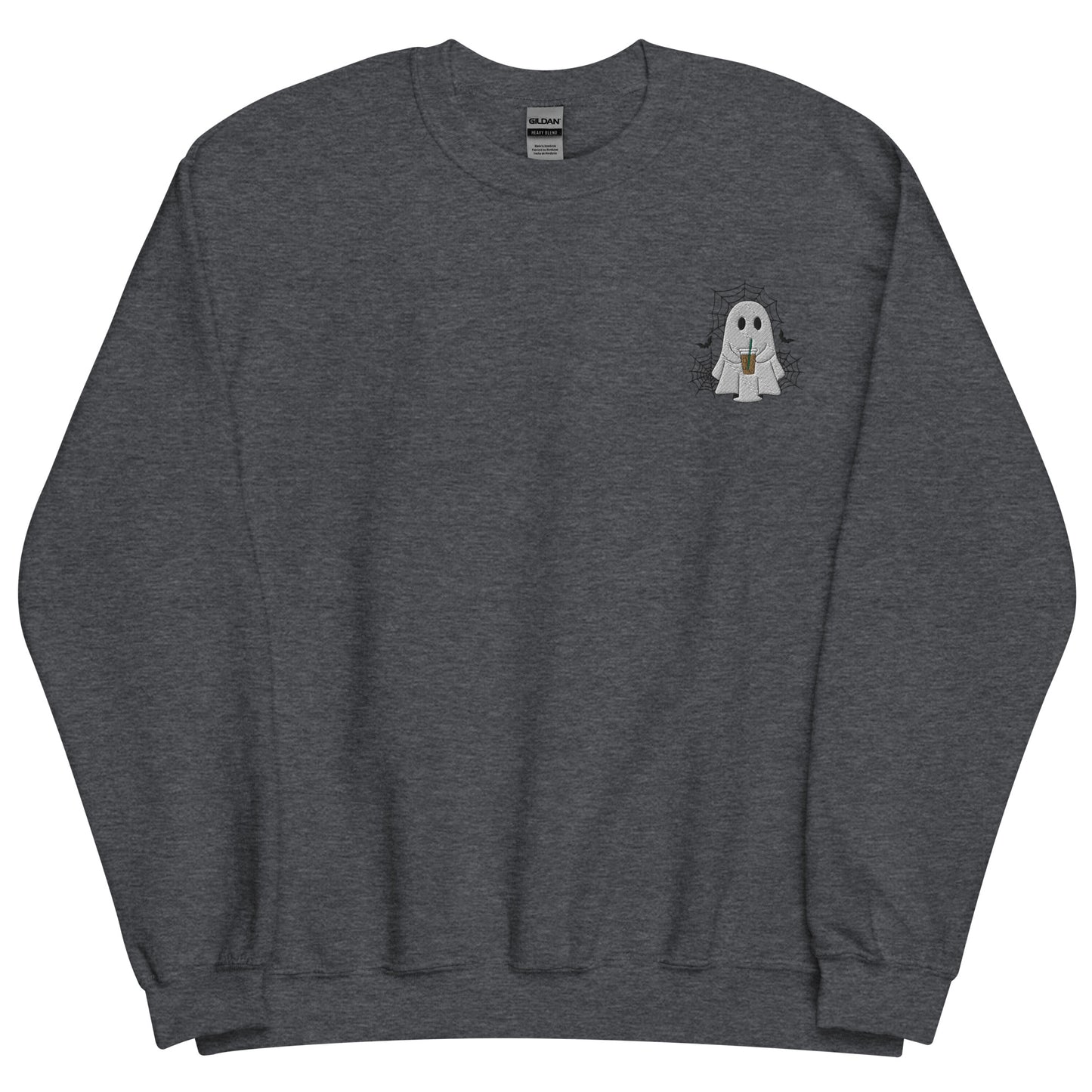 Embroidered Ice Coffee Ghost Sweatshirt