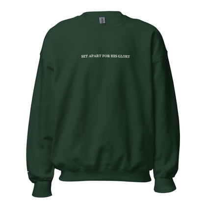 Embroidered Set Apart For His Glory Sweatshirt