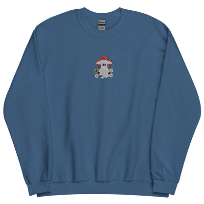 Embroidered Mushroom Ghost Sweatshirt