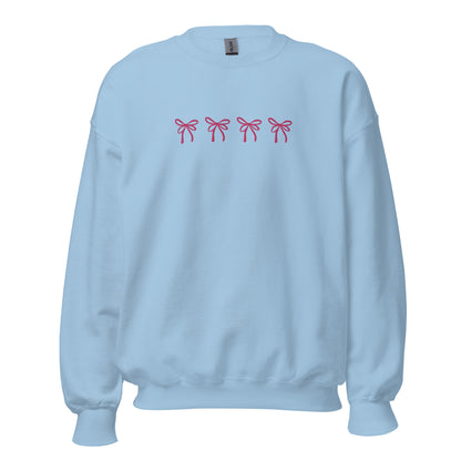 Embroidered Coquette Bow Sweatshirt