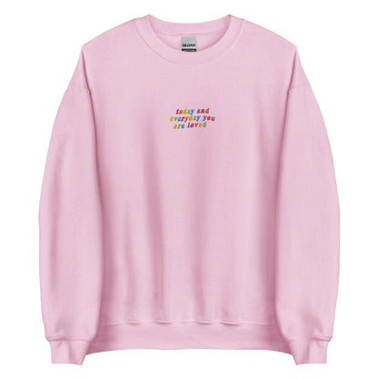 Embroidered You Are Loved Sweatshirt