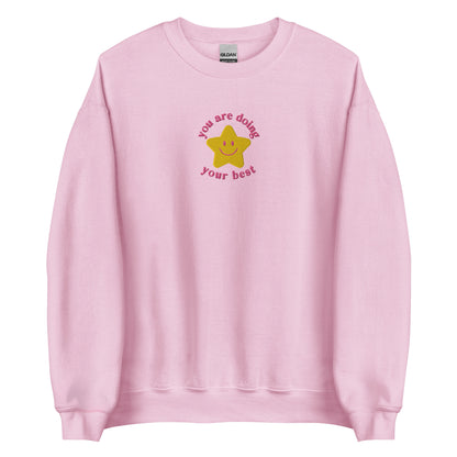 Embroidered Star You Are Doing Your Best Sweatshirt