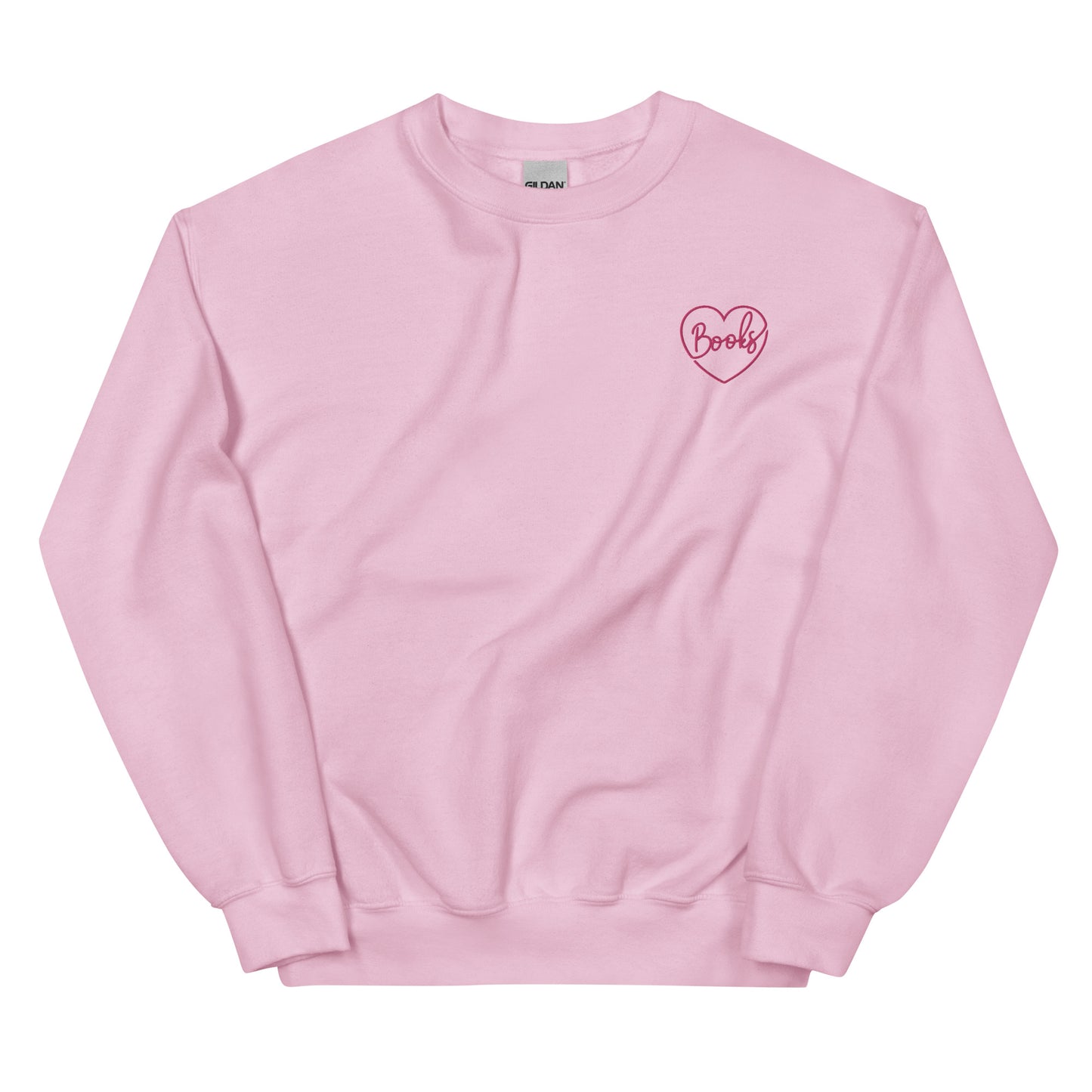 Embroidered Book Heart Sweatshirt