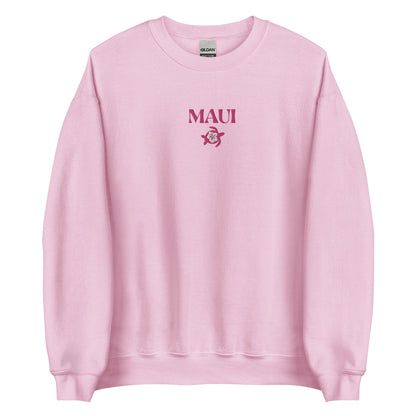 Embroidered Maui Turtle Hibiscus Sweatshirt