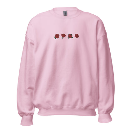 Embroidered Rose Sweatshirt