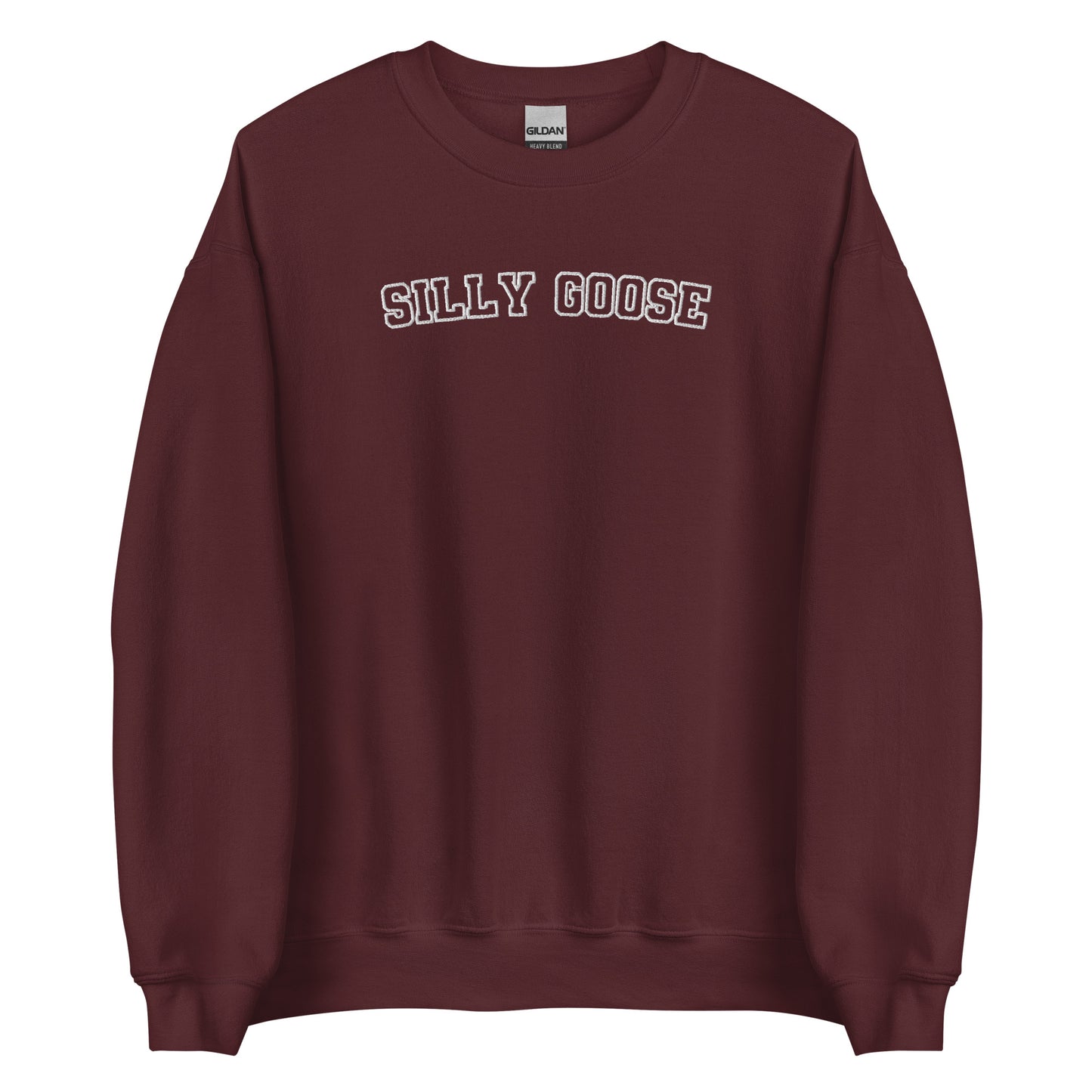 Embroidered Silly Goose Varsity Style Sweatshirt