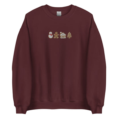 Embroidered Christmas Cookie Sweatshirt