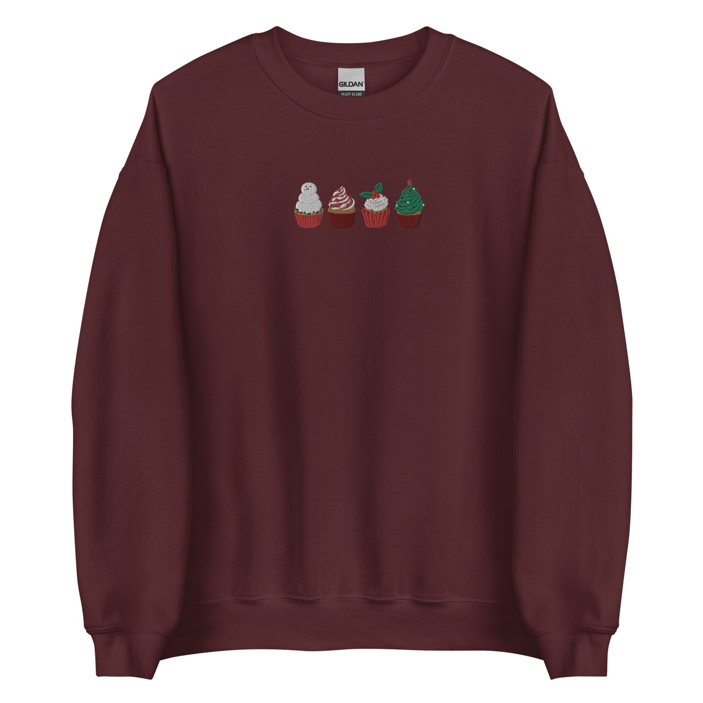 Embroidered Christmas Cupcake Sweatshirt