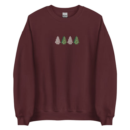 Embroidered Christmas Tree Snack Sweatshirt