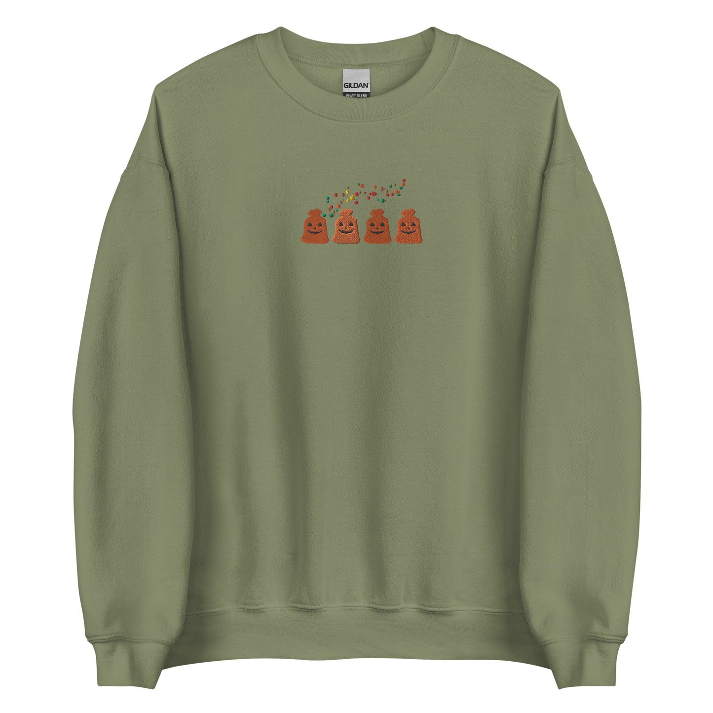 Embroidered Halloween Pumpkin Trash Sweatshirt