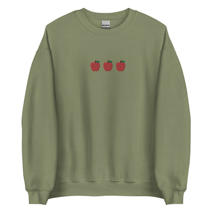 Embroidered Apple Sweatshirt