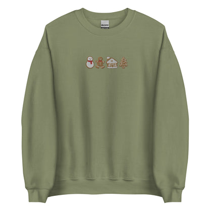 Embroidered Christmas Cookie Sweatshirt