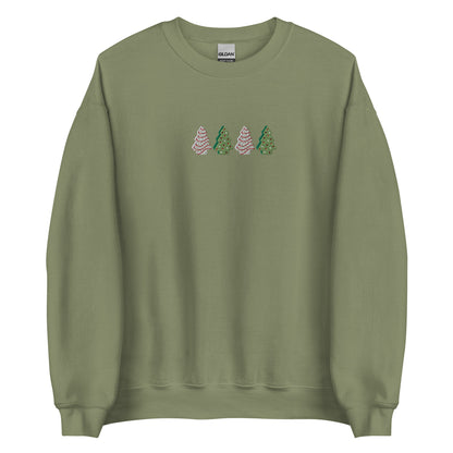 Embroidered Christmas Tree Snack Sweatshirt