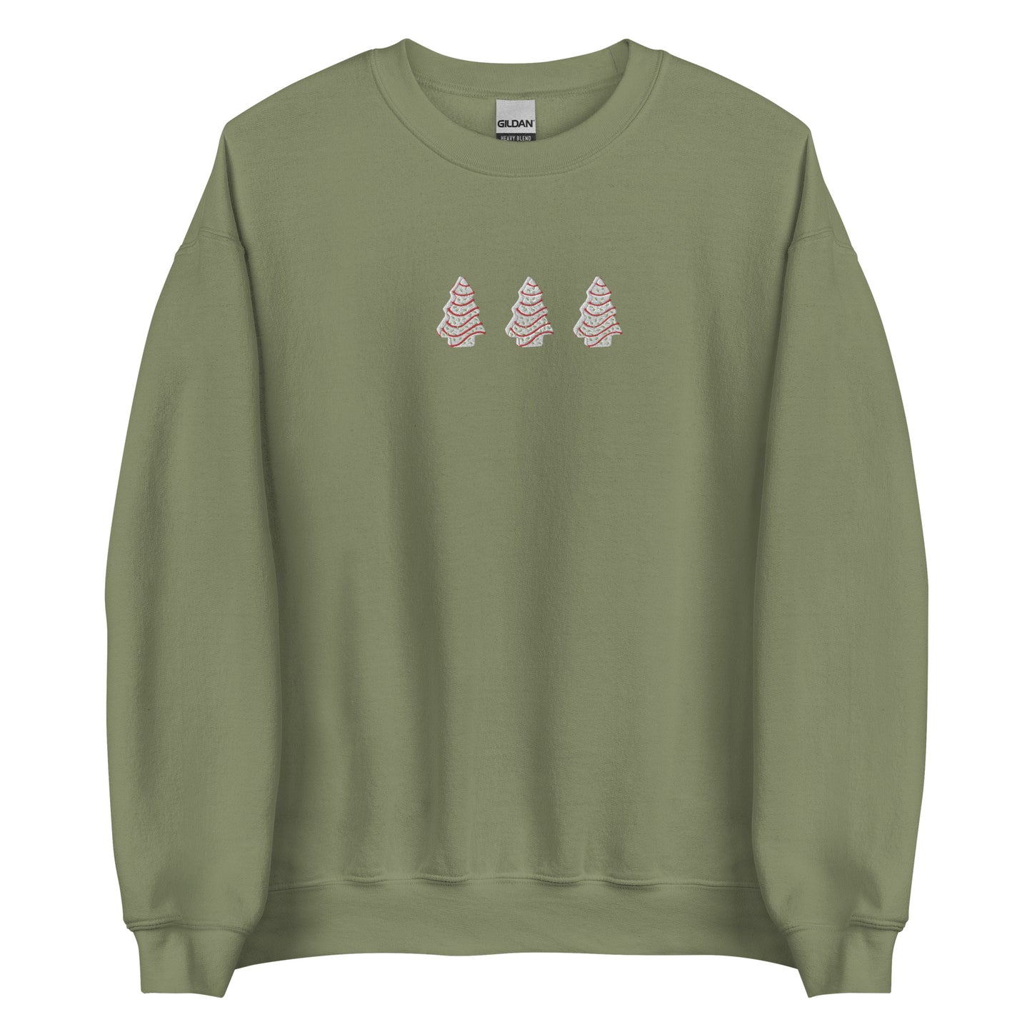 Embroidered Christmas Tree Snack Cake Sweatshirt