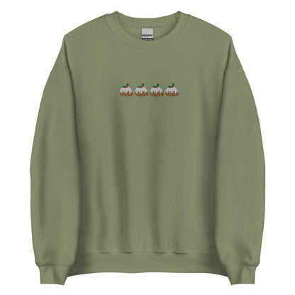 Embroidered Christmas Pudding Sweatshirt