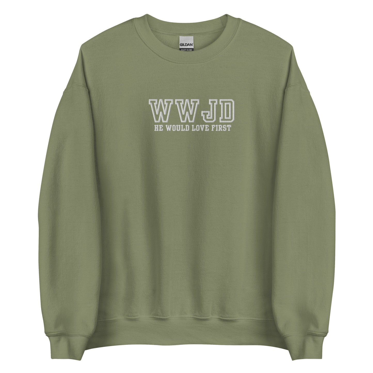 Embroidered What Would Jesus Do Sweatshirt