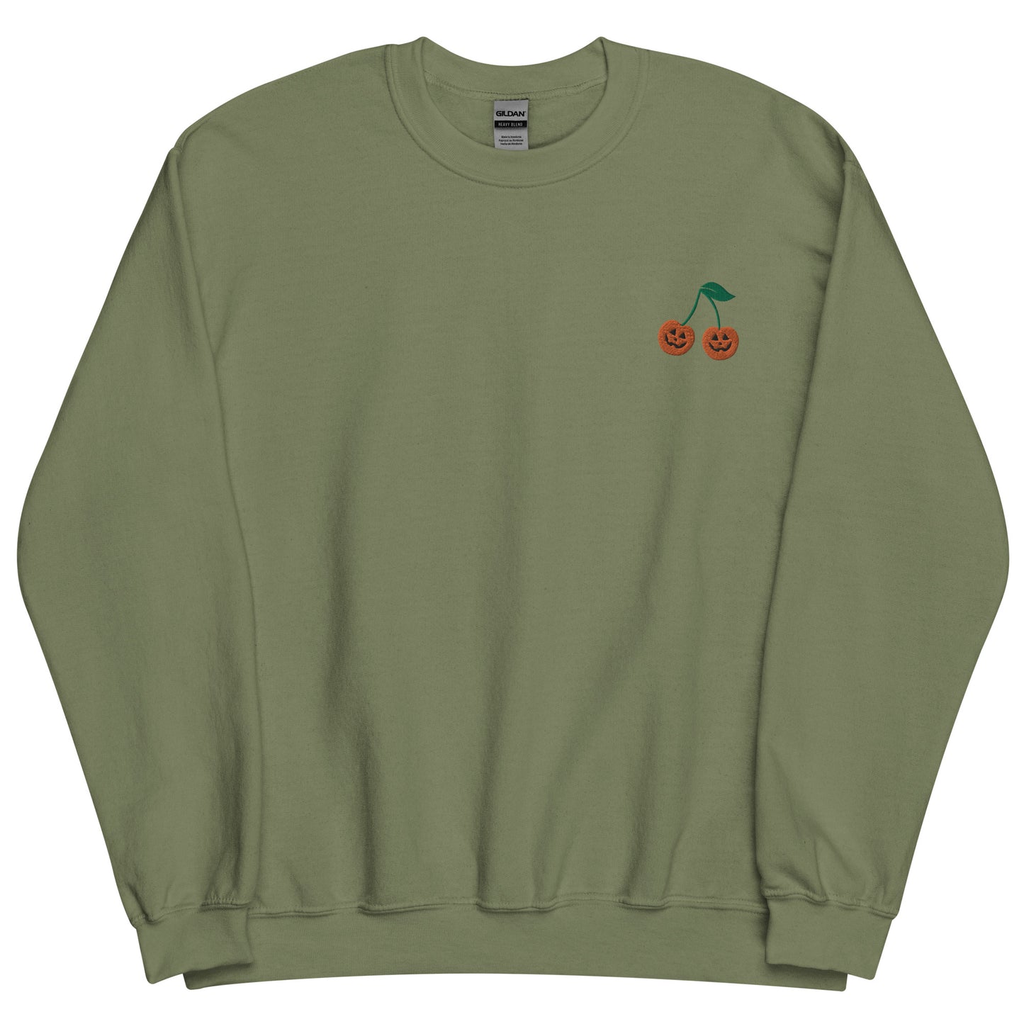 Embroidered Halloween Cherry Sweatshirt