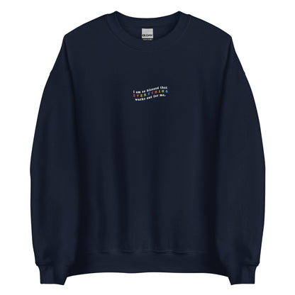 Embroidered I Am So Blessed Affirmation Sweatshirt