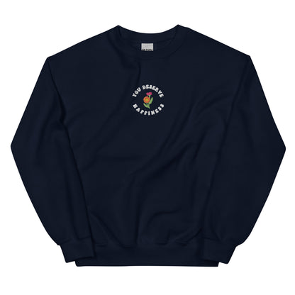 Embroidered Retro Flower Sweatshirt