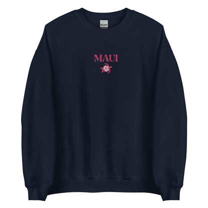 Embroidered Maui Turtle Hibiscus Sweatshirt