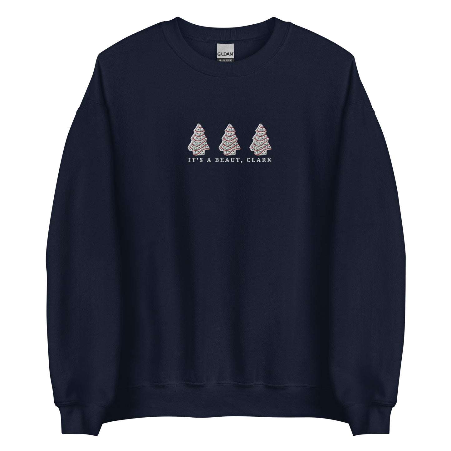 Embroidered Christmas Tree Snack Cake It's A Beaut Sweatshirt