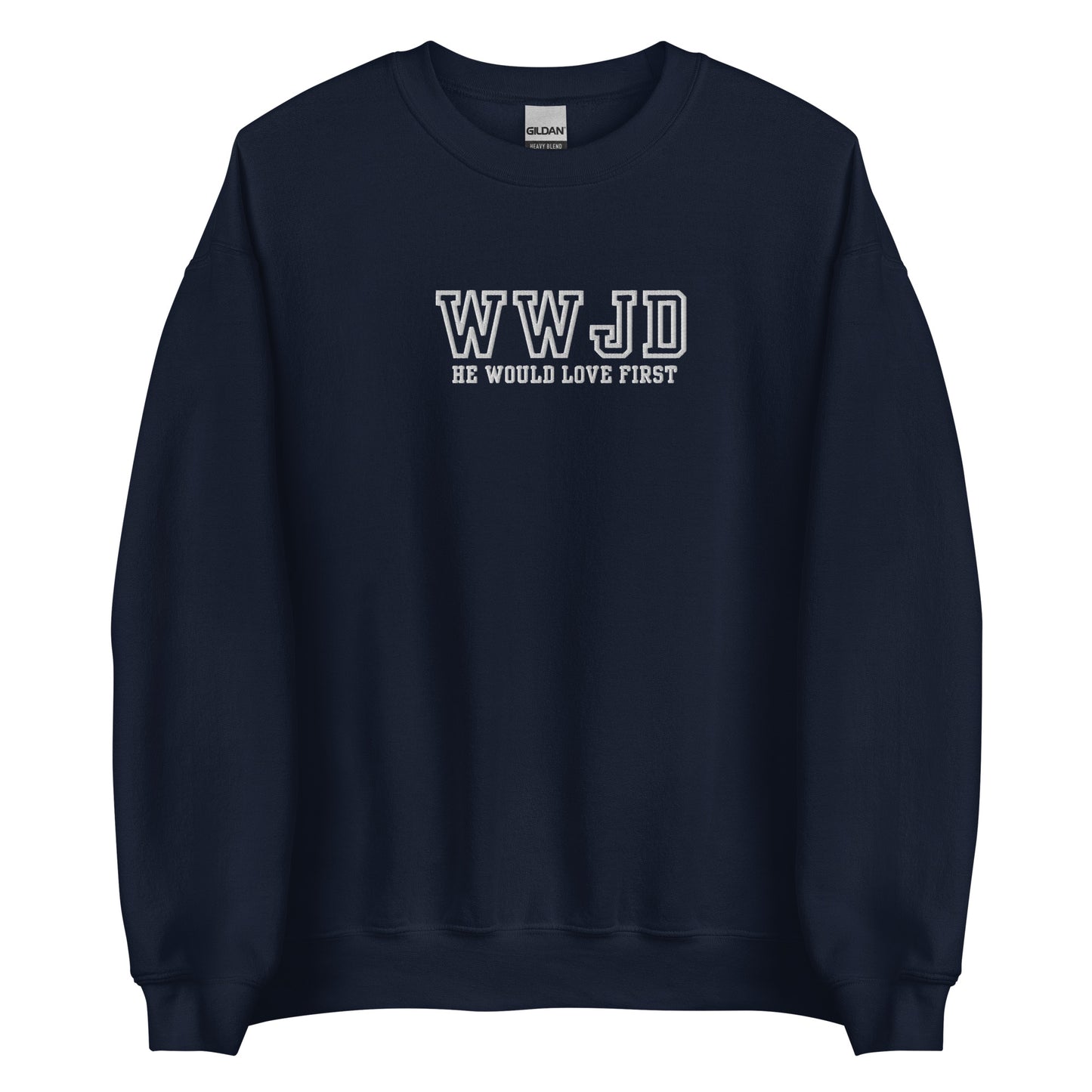 Embroidered What Would Jesus Do Sweatshirt