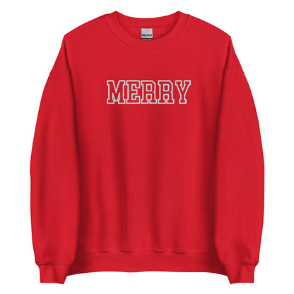 Embroidered Christmas Merry Sweatshirt