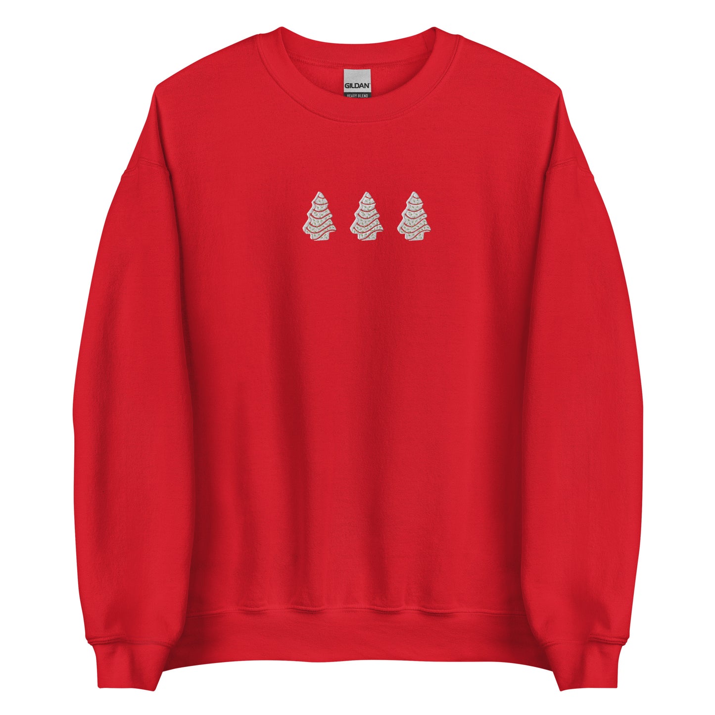 Embroidered Christmas Tree Snack Cake Sweatshirt