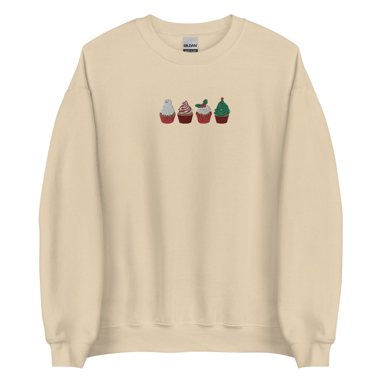 Embroidered Christmas Cupcake Sweatshirt