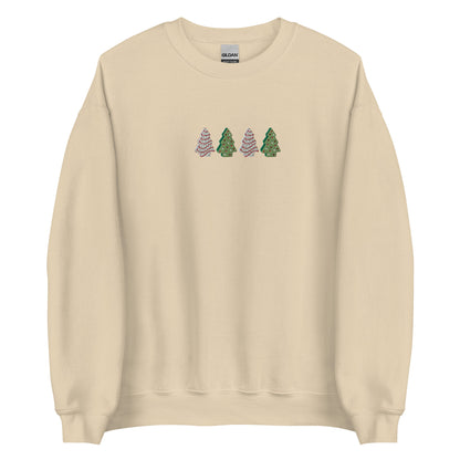 Embroidered Christmas Tree Snack Sweatshirt