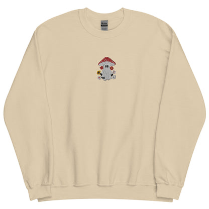 Embroidered Mushroom Ghost Sweatshirt