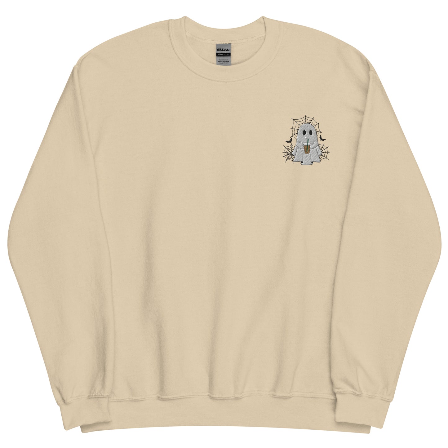 Embroidered Ice Coffee Ghost Sweatshirt