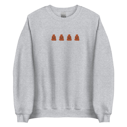 Embroidered Halloween Pumpkin Trash Bag Sweatshirt