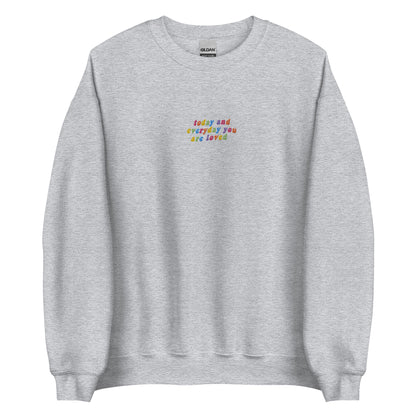 Embroidered You Are Loved Sweatshirt