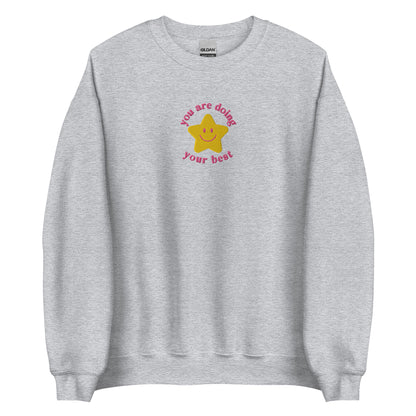 Embroidered Star You Are Doing Your Best Sweatshirt