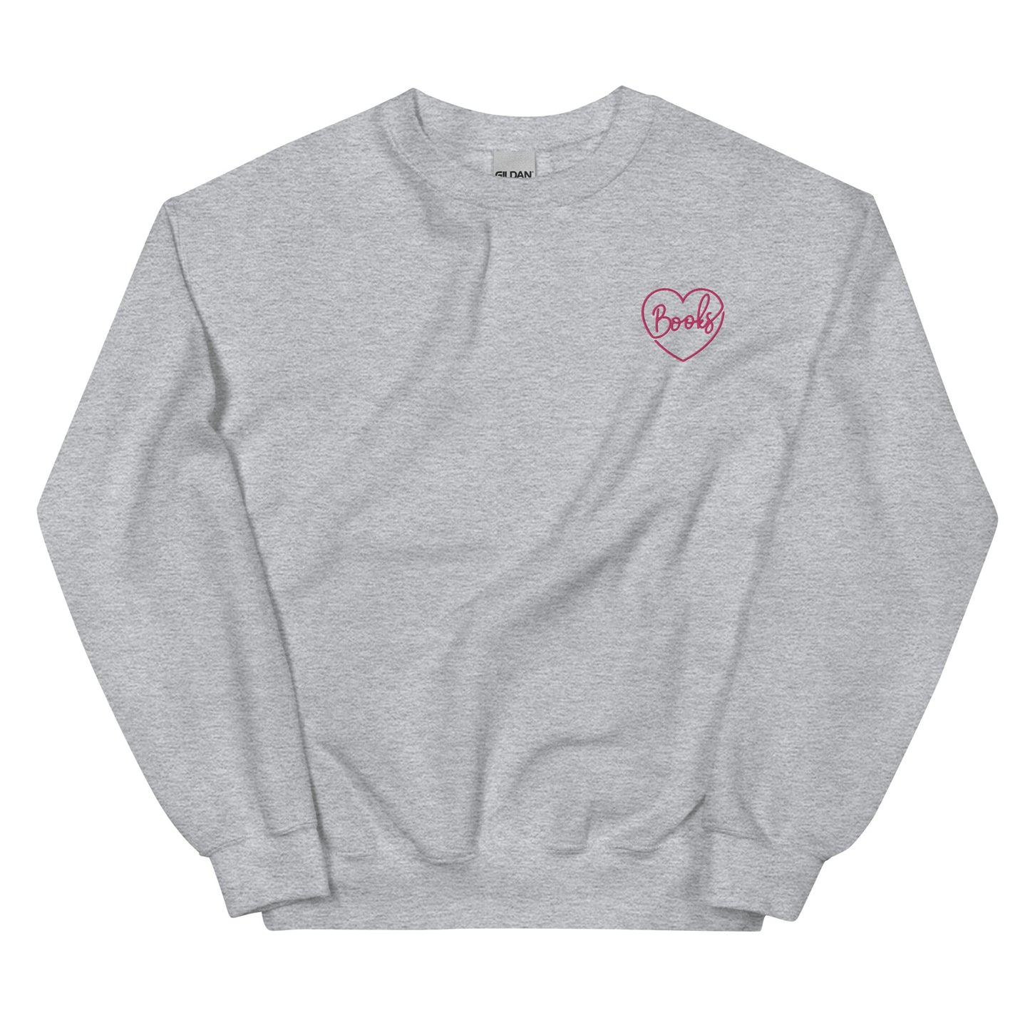 Embroidered Book Heart Sweatshirt