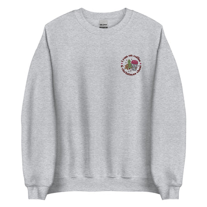 Embroidered Run On Coffee Christmas Sweatshirt