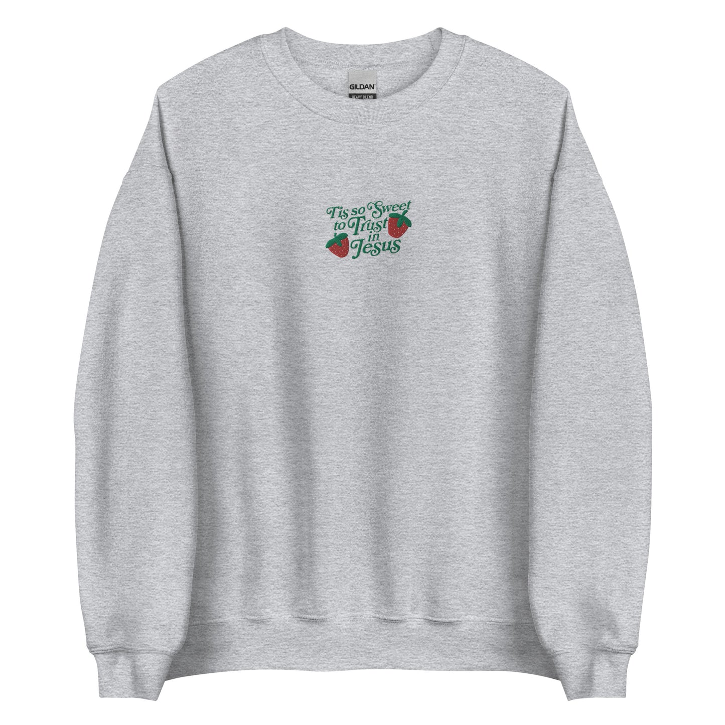 Embroidered Christian Trust in Jesus Sweatshirt