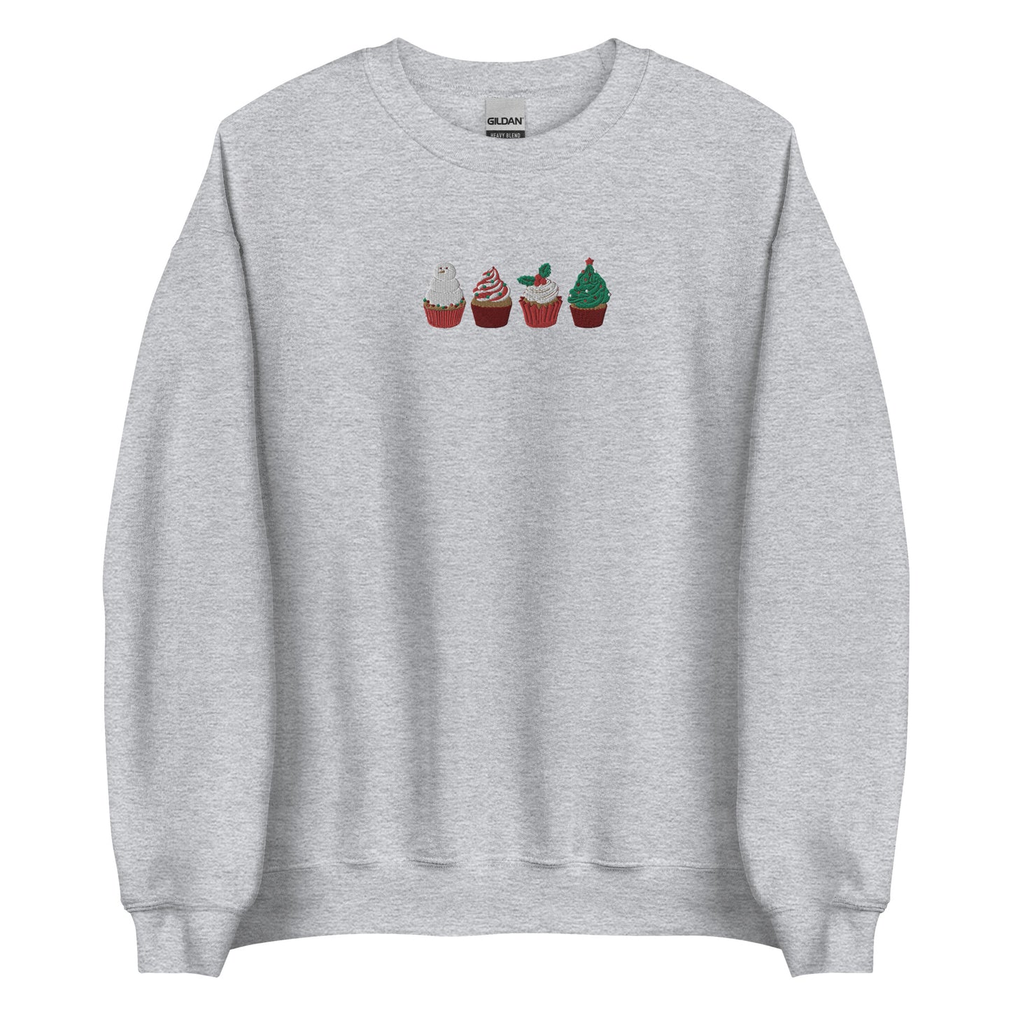 Embroidered Christmas Cupcake Sweatshirt