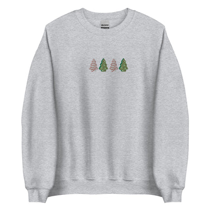 Embroidered Christmas Tree Snack Sweatshirt