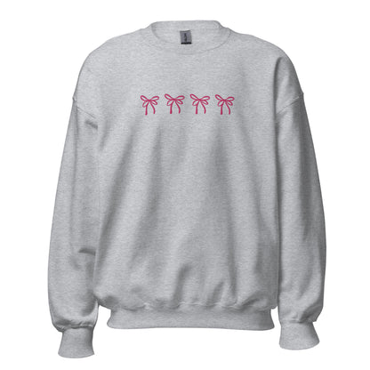 Embroidered Coquette Bow Sweatshirt