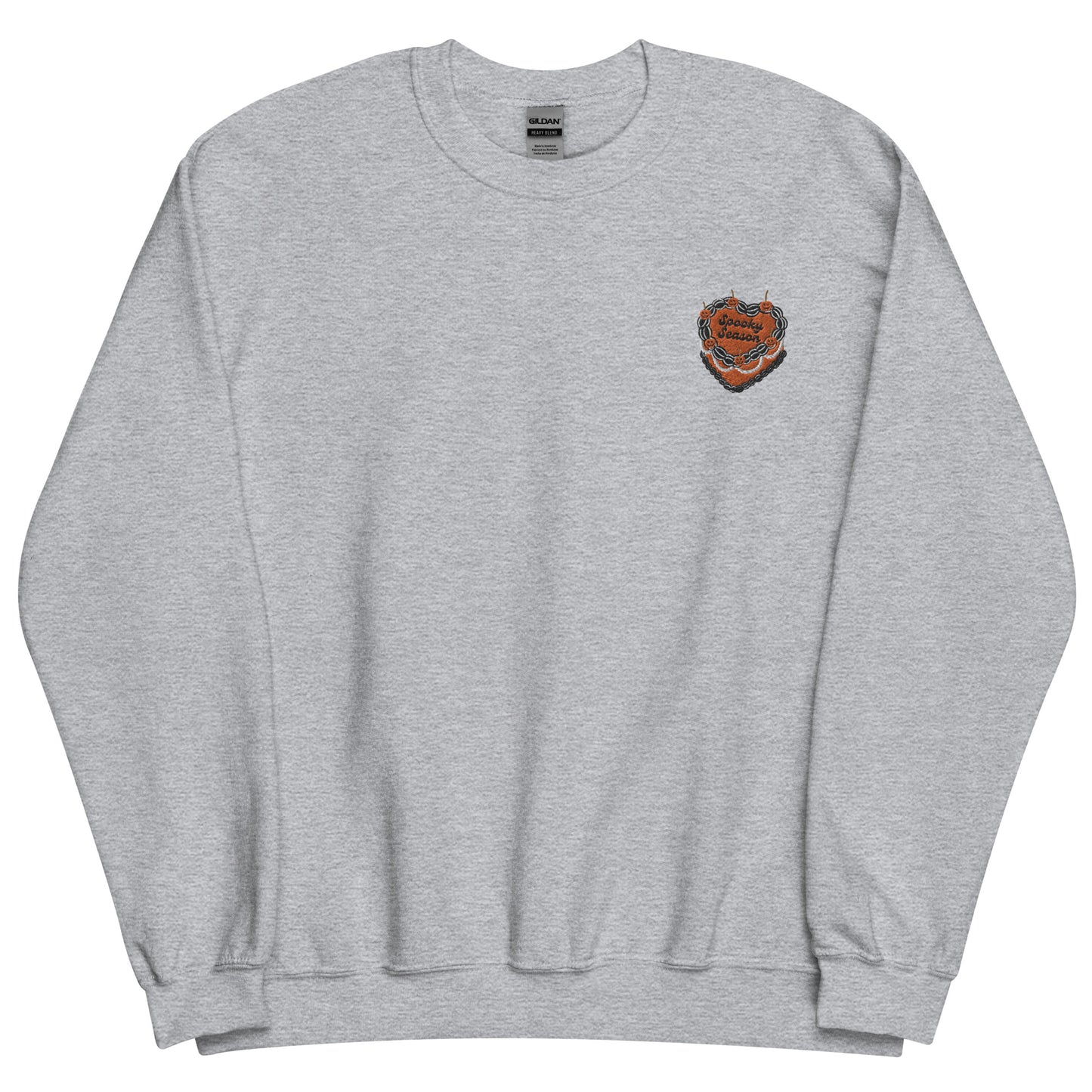 Embroidered Halloween Heart Cake Sweatshirt