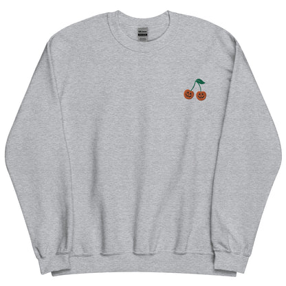 Embroidered Halloween Cherry Sweatshirt