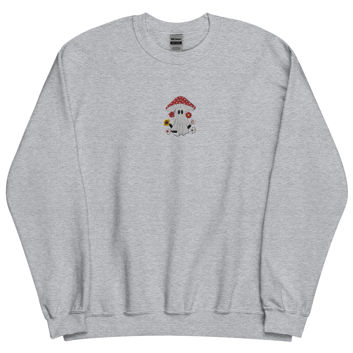 Embroidered Mushroom Ghost Sweatshirt