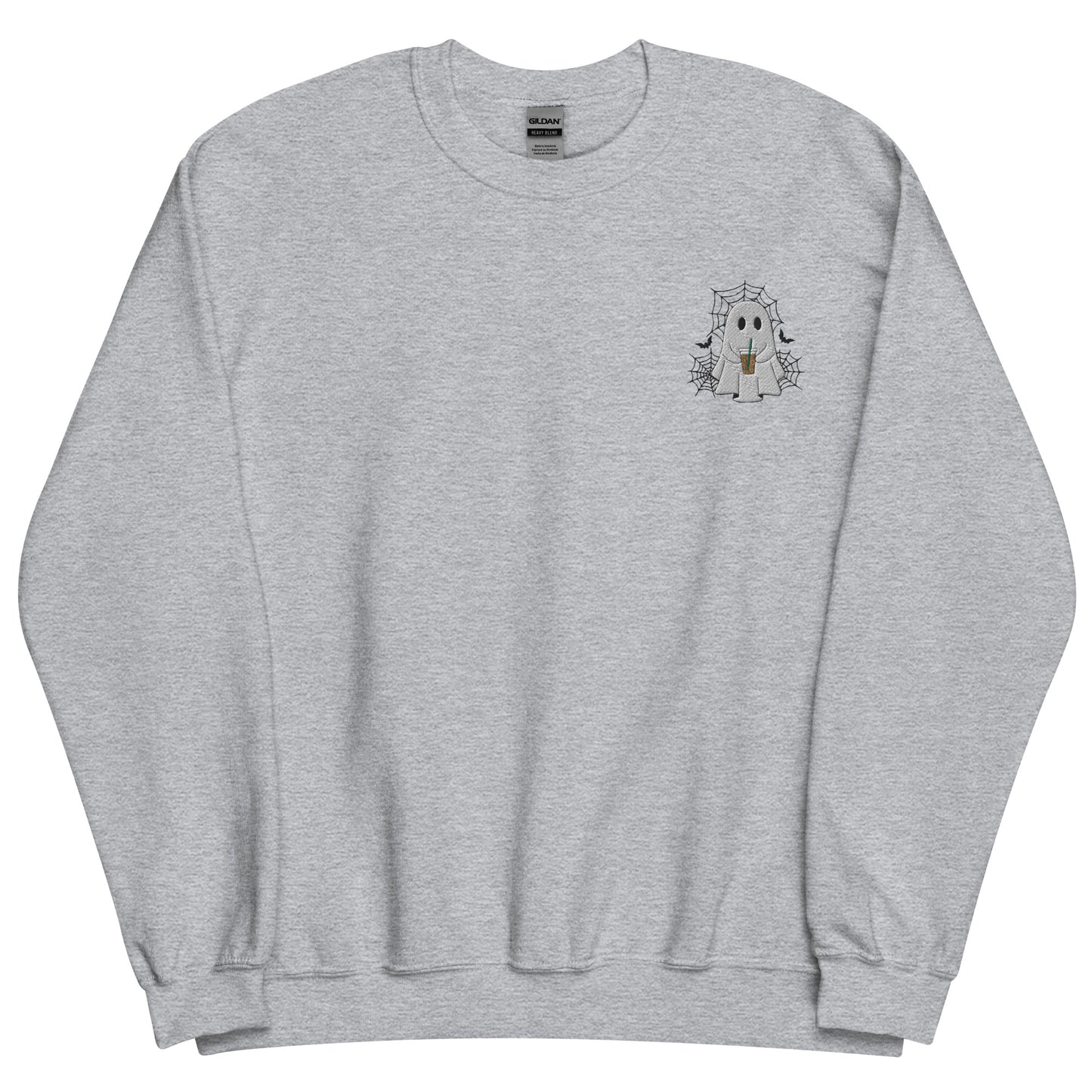 Embroidered Ice Coffee Ghost Sweatshirt