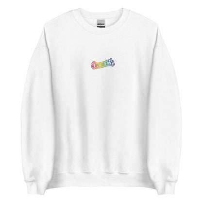 Embroidered Rainbow Y2K Dramatic Sweatshirt