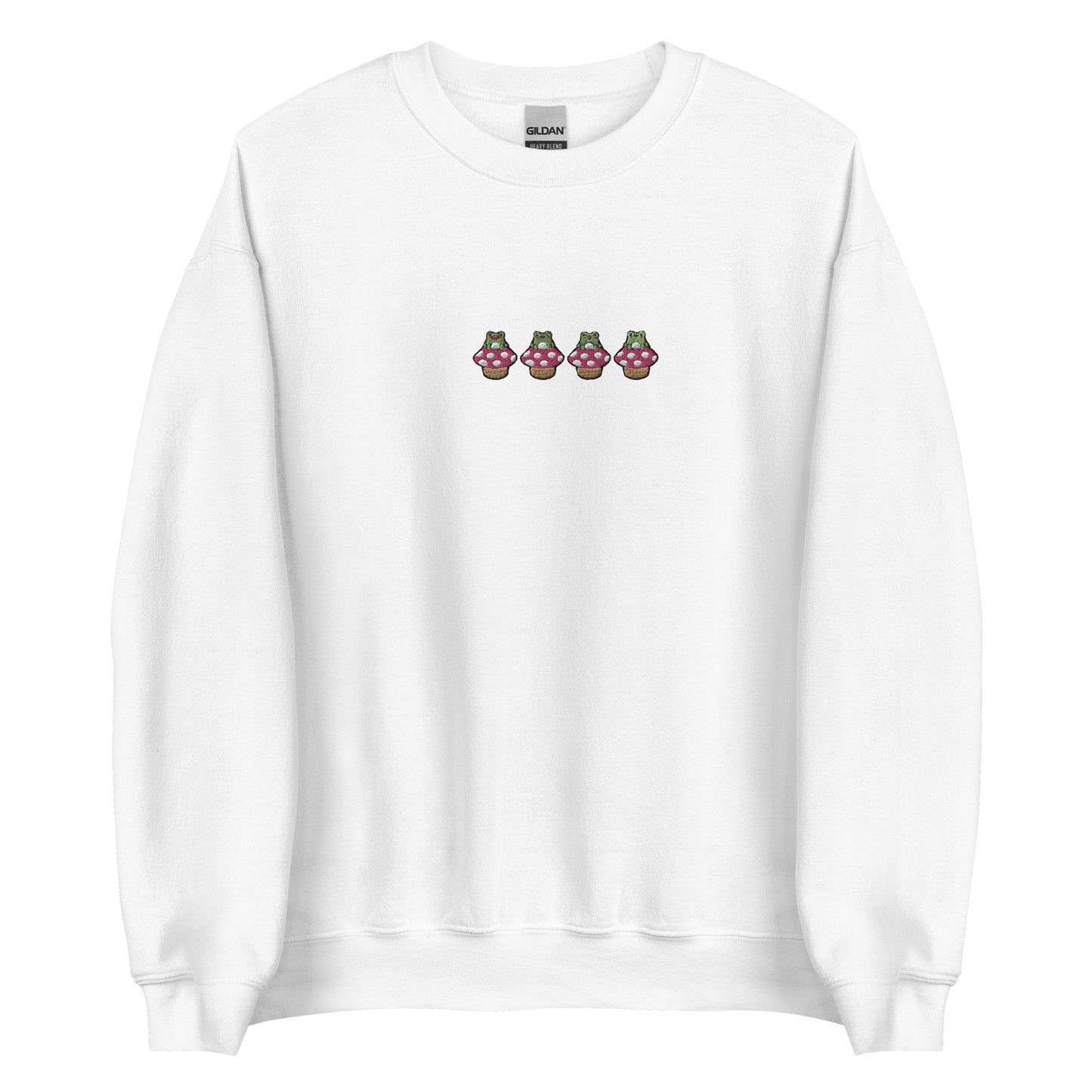 Embroidered Frog Mushroom Sweatshirt