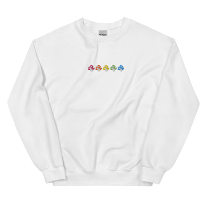 Embroidered Colorful Mushroom Sweatshirt