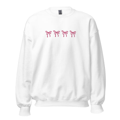 Embroidered Coquette Bow Sweatshirt